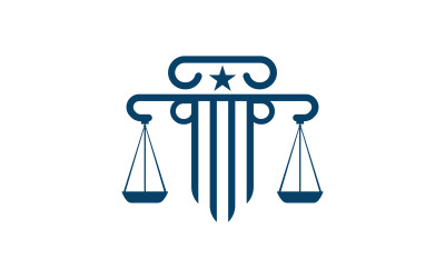 Justiz-Anwaltskanzlei-Symbol Logo-Vorlage Vektor-Illustration Design v.9