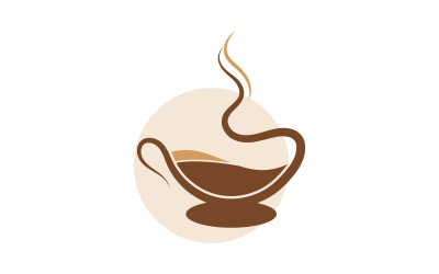 Kaffee-Teetasse Café Logo Vorlage Vektorsymbol Design v.13