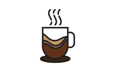 Kaffee-Teetasse Café Logo Vorlage Vektorsymbol Design v.6