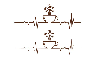 Kaffee-Teetasse Café Logo Vorlage Vektorsymbol Design v.9