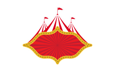 Modello di progettazione dell&amp;#39;illustrazione vettoriale dell&amp;#39;elemento dell&amp;#39;evento circense v.12