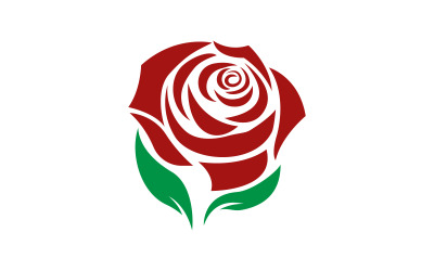 Modelo de logotipo de flor rosa vetor ícone ilustração v.6