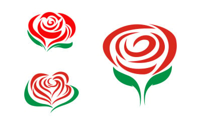 Rose flower Logo Template vector icon illustration v.1