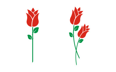 Rosenblume-Logo-Vorlage, Vektorsymbol-Illustration v.2