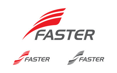 Daha hızlı konsept Logo Şablonu vektör simge illüstrasyon tasarımı v.3