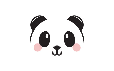 Ikona słodkiej pandy Szablon wektorowej ilustracji projekt v.3