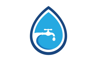 Logo hydrauliki wodnej Ikona wektorowa ilustracja projektu Szablon v.21