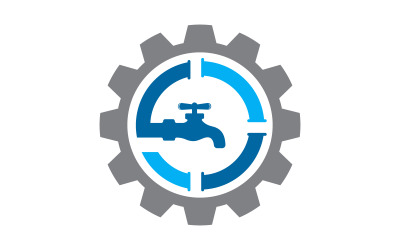 Logo hydrauliki wodnej Ikona wektorowa projekt ilustracji Szablon v.17
