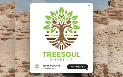 Modello di logo dell&amp;#39;albero di Nature&amp;#39;s Legacy