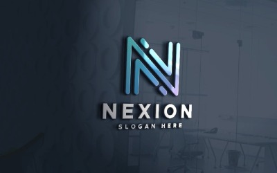 Nexion Buchstabe N Professionelles Logo