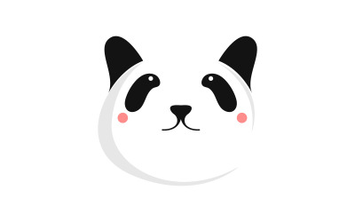 Panda sevimli simge Şablon vektör çizim tasarımı v.1