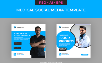 Social-Media-Vorlage für Medizin und Gesundheitswesen 4