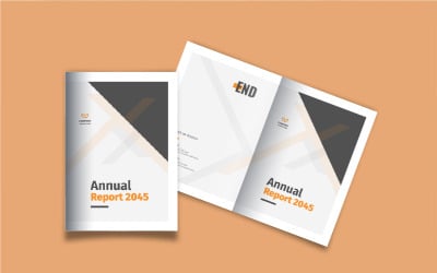 Annual report brochure design, financial report or business report brochure template design