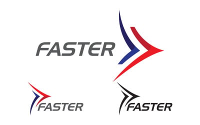 Daha hızlı konsept Logo Şablonu vektör simge illüstrasyon tasarımı v.13