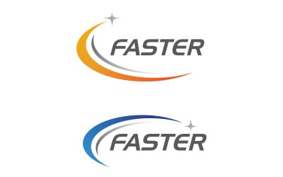 Daha hızlı konsept Logo Şablonu vektör simge illüstrasyon tasarımı v.4