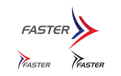 Faster concept Logo Template vector icon illustration design v.13