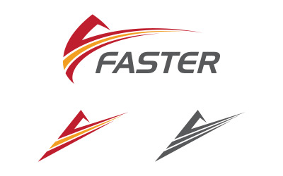Faster concept Logo Template vector icon illustration design v.1