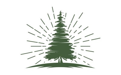 Forest mountain Vector icon design illustration v.3