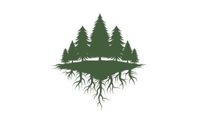 Wald, Berg, Vektor, Symbol, Design, Abbildung, v.7