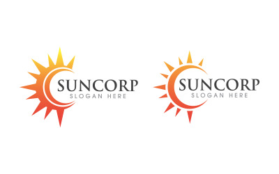 Modèle de conception de logo d&amp;#39;icône d&amp;#39;illustration de soleil v.16