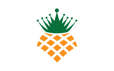 Modello di logo icona frutto ananas illustrazione vettoriale design v.6
