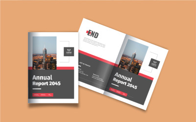 Ontwerp van een jaarverslagbrochure, een financieel rapport of een sjabloon voor een bedrijfsrapportbrochure