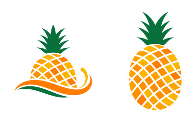 Pineapple fruit icon logo template vector  illustration design v.2