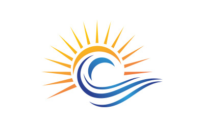 Sonnenschein-Illustration Symbol Logo Vorlage Design v.12