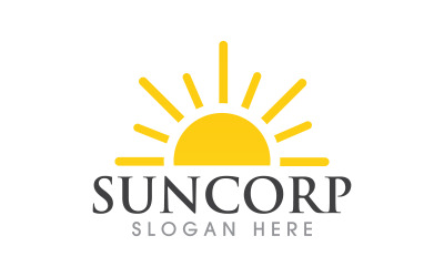 Sonnenschein-Illustration Symbol Logo Vorlage Design v.15