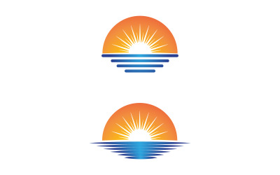 Sonnenschein-Illustration Symbol Logo Vorlage Design v.9