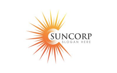 Sun shine illustration Icon Logo Template design v.1