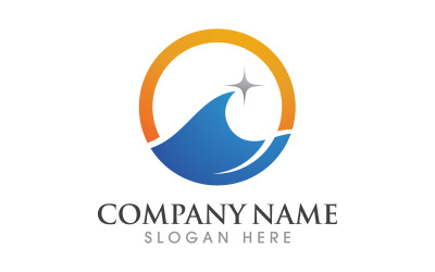 Sun shine illustration Icon Logo Template design v.5