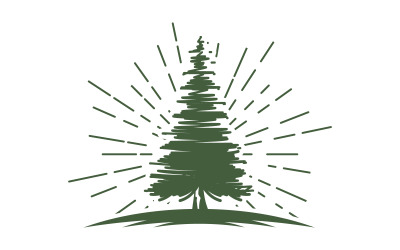 Wald, Berg, Vektor, Symbol, Design, Abbildung, v.3