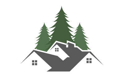 Wald, Berg, Vektor, Symbol, Design, Abbildung, v.5