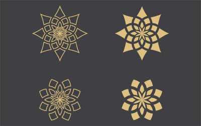 Geometric logo template. Vector circular arabic ornamental symbols v.11