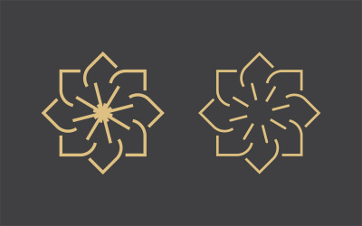 Geometric logo template. Vector circular arabic ornamental symbols v.12