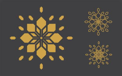 Geometric logo template. Vector circular arabic ornamental symbols v.16