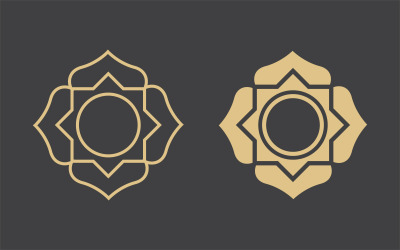 Geometric logo template. Vector circular arabic ornamental symbols v.19