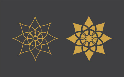Geometric logo template. Vector circular arabic ornamental symbols v.1