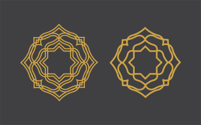 Geometric logo template. Vector circular arabic ornamental symbols v.22