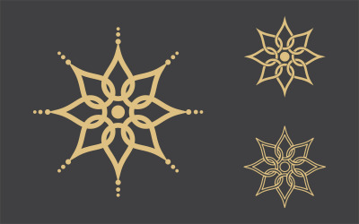 Geometric logo template. Vector circular arabic ornamental symbols v.2