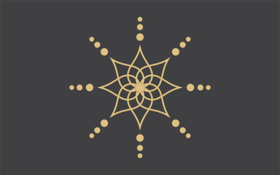 Geometric logo template. Vector circular arabic ornamental symbols v.3