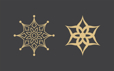 Geometric logo template. Vector circular arabic ornamental symbols v.6