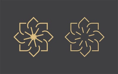 Modello di logo geometrico. Simboli ornamentali circolari arabi vettoriali v.12