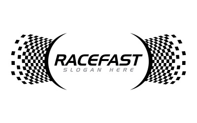 Race flag faster concept design illustration template v.2