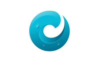 Water wave splash water drop icon vector illustration design v.15