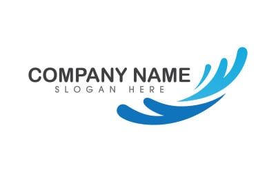 Water wave splash water drop icon vector illustration design v.19