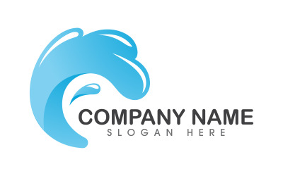 Water wave splash water drop icon vector illustration design v.28