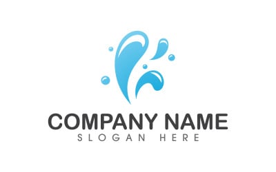 Water wave splash water drop icon vector illustration design v.29