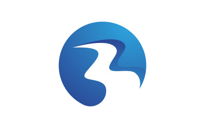 Water wave splash water drop icon vector illustration design v.4